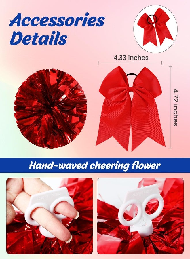 WooHand Girls Cheerleading Outfit 7-8 Cheerleader Costume For Girls Cute Cheerleading Outfit Cheer Uniform For Halloween Dress Up - Image 2